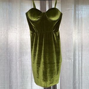 Velvet green dress